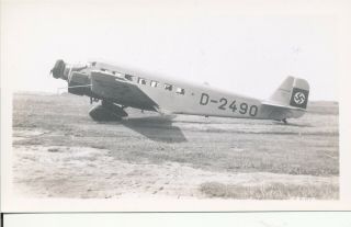1940s German Luftwaffe Tri Motor Airplane Photo By Aeroplane Photo Supply 1048