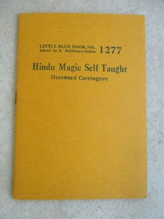 Vintage Little Blue Book No.  1277 Hindu Magic Self Taught By Hereward Carrington