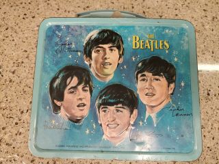 Vintage 1965 The Beatles Metal Lunch Box No Thermos