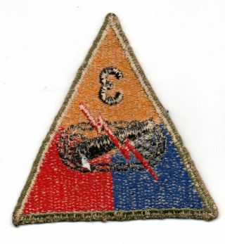 World War II US Army 3rd ARMORED Division Patch 2 2