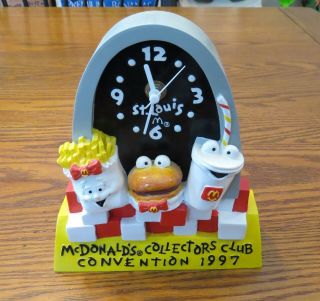 1997 Mcdonalds Collectors Club Convention Clock St.  Louis Missouri 176 / 500