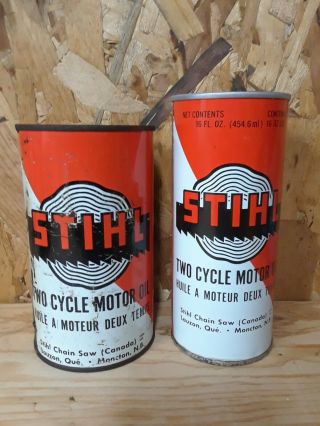 2 Vintage Stihl Chain Saw Oil Can