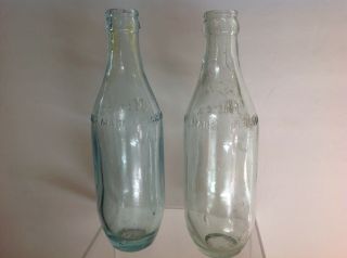 Two Vintage Hires Root Beer Bowling Pin Type Bottles Circa 1900 2
