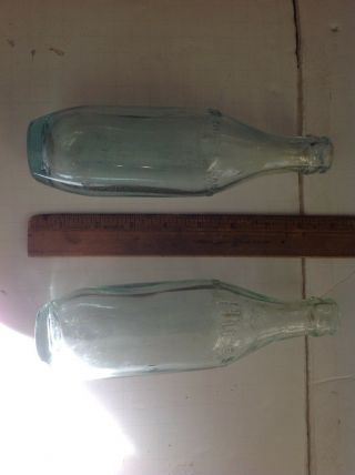 Two Vintage Hires Root Beer Bowling Pin Type Bottles Circa 1900 3