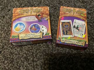 Harry Potter Playing Cards X2 - Carta Mundi 2001 - Standard And Round