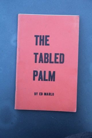 1969 The Tabled Palm Magic Card Trick Book By Ed Marlo