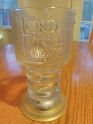 Lord Of The Rings 2001 Fellowship Of The Ring Drinking Glass Arwen 6 1/8 " H "