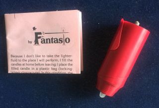 Vintage Magic Trick Fantasio Vanishing Red 15 Inch Candle 1992