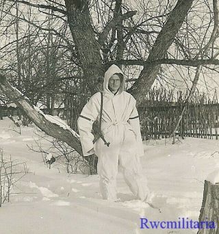 Best Wehrmacht Soldier In Full Snow Camo W/ Mp - 40 Sub - Mg In Russian Winter