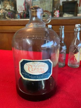 Early Sparkling Pepsol Cola Soda Fountain Syrup Glass Bottle Nashville Tn Spurlo