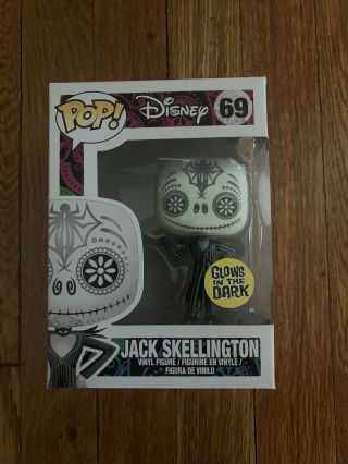 Jack Skellington Day Of The Dead Funko Pop Glow In The Dark (with Protector)