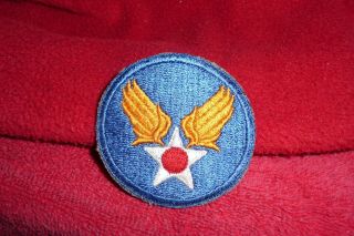 Vintage Us Military Army Air Force Patch Insignia Wwii Wings White Star 2 5/8 "