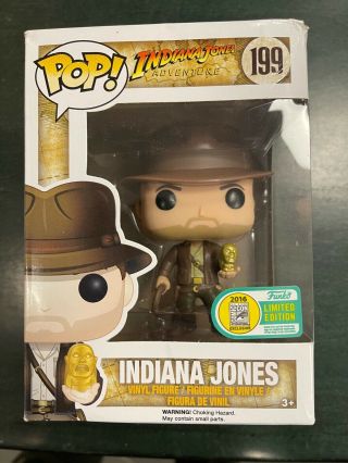 Funko Pop Indiana Jones 199 Sdcc Exclusive 2016 Limited Edition
