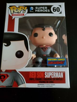 Funko Pop Red Son Superman 60 Midtown Comics Nyc Exclusive With Protector