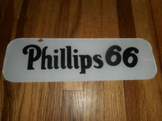 Vintage Phillips 66 Gas Station Pump Advertising Ad Glass Sign