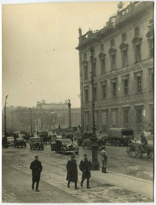 Wwii Large Size Photo: Various Vehicles In Berlin Center,  May 1945