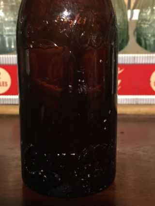 amber straight sided coca cola bottle Cincinnati OHIO 2