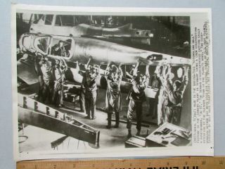 1940 Wwii Press Photo German Stuka Ju 87b Fuselage Being Assembled