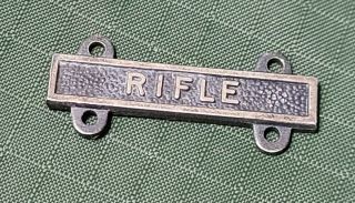 Vintage Ww2 Sterling U.  S.  Army Basic Qualification Badge Rifle Bar