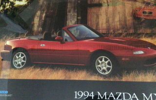 1994 Mazda Miata Mx - 5 Car Poster 36 By 24 Inches