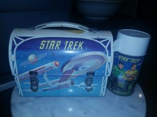Star Trek 1968 Domed Lunchbox With Thermos - Aladdin