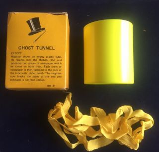 Vintage Magic Trick Ghost Tunnel: Remco 1975 Like Phantom Tube Ribbon Appears