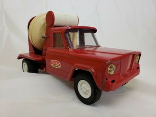 Vintage 1960 ' s Tonka Jeep Gladiator Cement Mixer Truck - 9” Long.  Mound 2