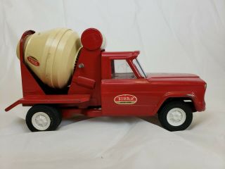 Vintage 1960 ' s Tonka Jeep Gladiator Cement Mixer Truck - 9” Long.  Mound 3