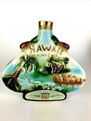 Vintage Jim Beam Whiskey Hawaii 50th State Decanter 1959 Regal China Empty