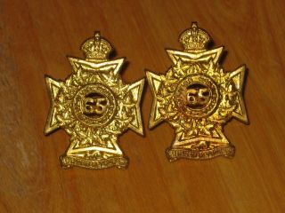 Ww2 Canadian Collar Badge Set Fusiliers Mont Royal