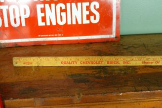 Vintage 1961 Chevrolet Dealer Yard Stick 36 " Chevy Corvair Old Advertising