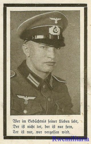 Death Notice: Wehrmacht Obergefreiter In Panzer Gren.  Regt; Kia In Russia 1944
