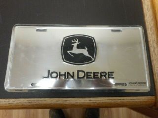Qty Of 5 John Deere 6 " X12 " Silver Deere License Plate