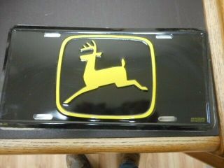 Qty Of 5 John Deere Black With Yellow Deere License Plate