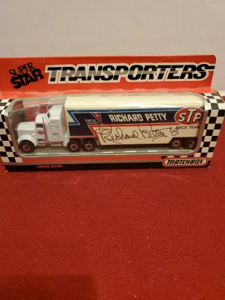 Matchbox Star Transporters Richard Petty Autographed Stp Truck