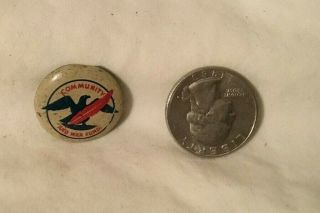 Vintage Wwii Era Community And War Fund Tab Back Button