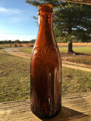 Amber Straight Sided Coca Cola Bottle Cleveland Ohio