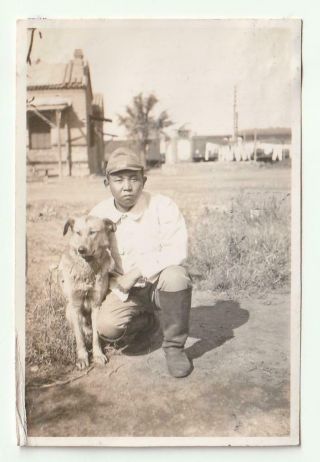 Wwii Imperial Japanese Army Ija Soldier And Dog Photo China