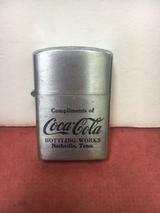 Great Find 1960s Nashville Coca - Cola Bottling Company Lighter -
