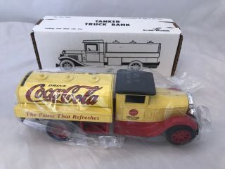 Vintage Ertl Collectible Die - Cast Model Coca Cola Tanker Truck Bank -
