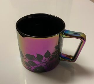 Starbucks Fall 2020 Iridescent Mug Black Roses Ceramic Halloween Cup 14 Oz