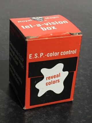 (p) Vintage Closeup Mentalist Magic Trick Tel - A - Vision Box By Royal Magic