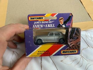 Matchbox 1985 Rolls - Royce Silver Cloud Ii.  James Bond A View To A Kill Model Car