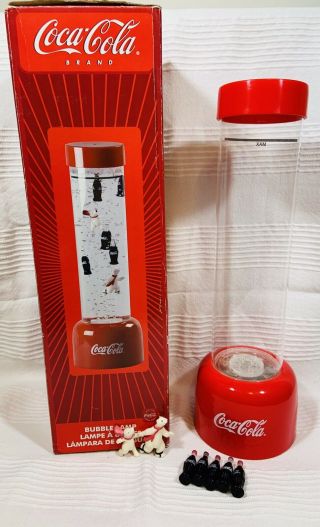 Vintage Coca Cola Coke Bubble Lamp Night Light Ice Skating Polar Bears
