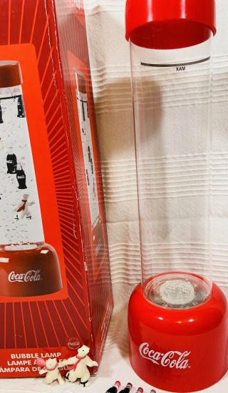 Vintage Coca Cola Coke Bubble Lamp Night Light Ice Skating Polar Bears 2