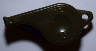 Wwii U.  S.  Army Military Police Mp Whistle - Marked " L.  P.  1945 " - Green Plastic
