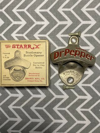 Vintage Dr.  Pepper Wall Mount Bottle Opener Starr X