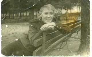 After 1943 Ww2 Woman Officer Red Army Rkka Russian Vintage Photo