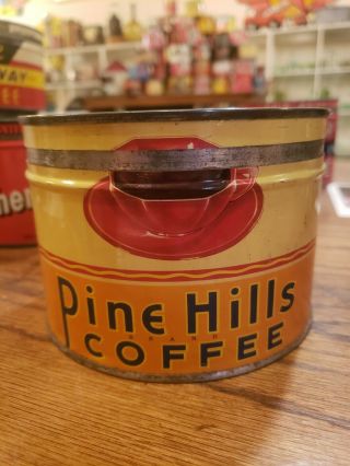 Pine Hills Keywind Coffee Tin Can 1 Lb One Pound Schultz Bros Co Sheboygan Wi