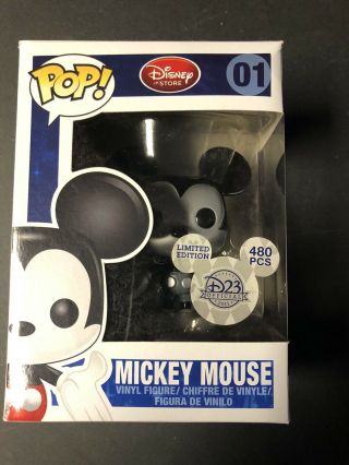 Funko Pop D23 Exclusive Metallic Mickey Mouse 01 Vinyl Le 480pc Nrfb